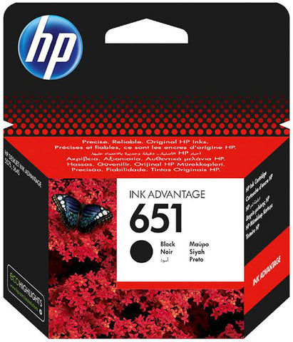 HP 651 BLACK INK CARTRIDGE