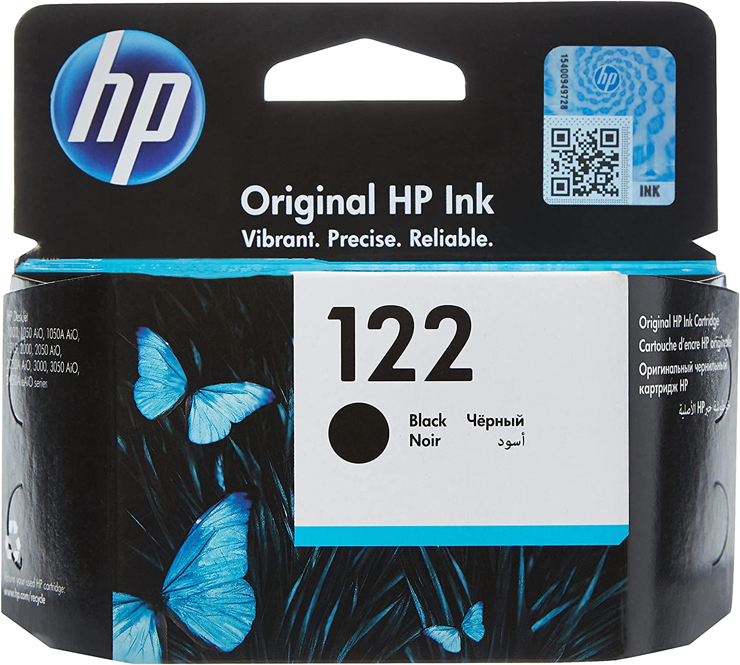 HP 122 BLACK INK CARTRIDGE